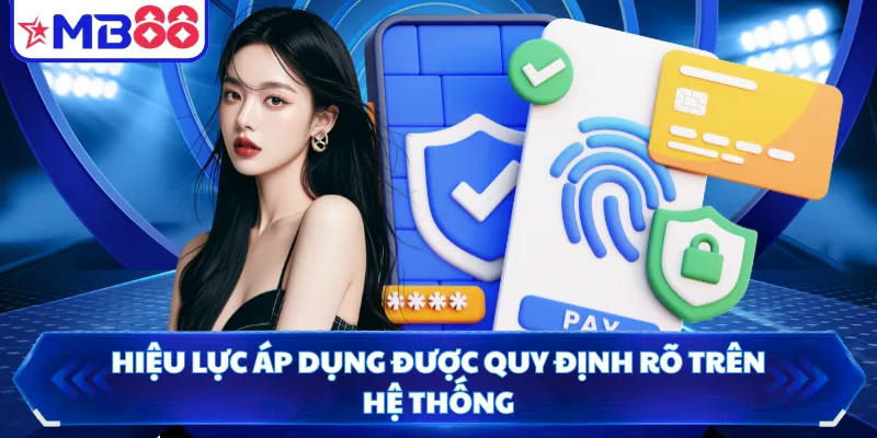Hiệu lực áp dụng được quy định rõ trên hệ thống